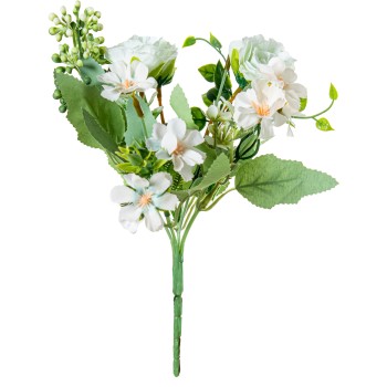 Bouquet De Fleurs Bleu Clair 27cm