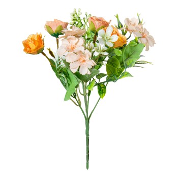 Bouquet De Flores Cor-de-laranja 27cm