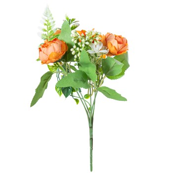 Mazzo Di Peonie Arancioni 27cm