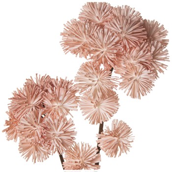 Branches With 3 Pink Flowers - 100cm - Eva Rubber + Paper _100cm