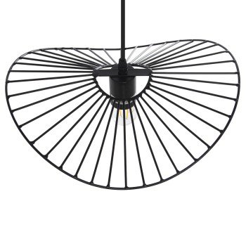 Lampada Soffitto In Metallo Dorato- _37x32x10cm, Cable Negro 75cm