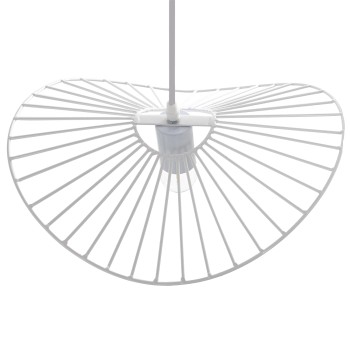 White Metal Ceiling Lamp- _37x32x10cm, Cable Blanco 75cm