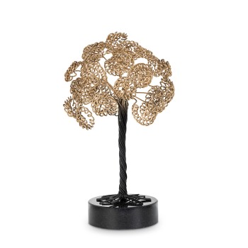 Golden/black Brass Tree Figurine- _20x20x20cm