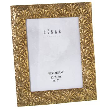 Portafoto Resina 20x25cm Dorado Ext:27x1,5x32cm