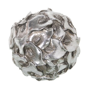 Sfera In Resina - Argento- Ø10cm