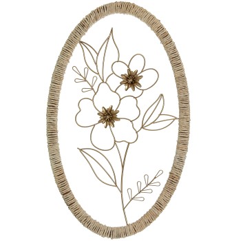 Decoration Murale En Metal Fleur_36x60x2cm