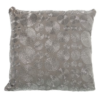 Polyester Pillow With Zip Silver Circles - 45x45cm- 45x45cm