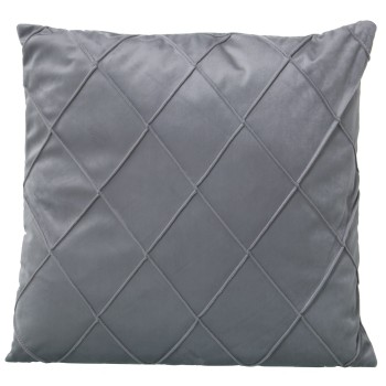 Cojín Terciopelo Gris C/cremallera 45x45cm