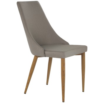 Silla Patas Metal Asiento Telagris 44x62x91cm Alt.asiento:48cm