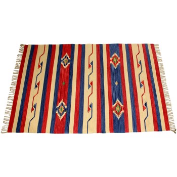 Tapis Kilim En Coton- _140x200 Cm