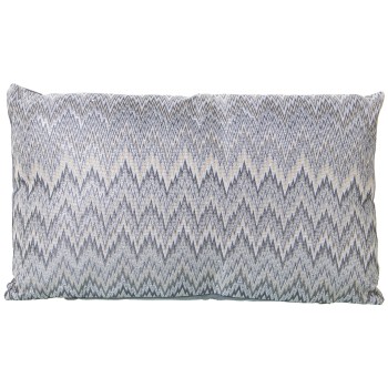 Grey Polyester Pillow With Zip - 30x50cm- 30x50cm