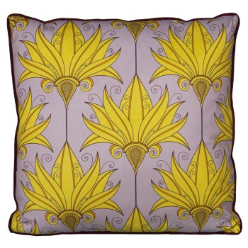 Cuscino In Velluto Con Zip Fiori - Rosa - 45x45cm- 45x45cm, C/impresión Digital