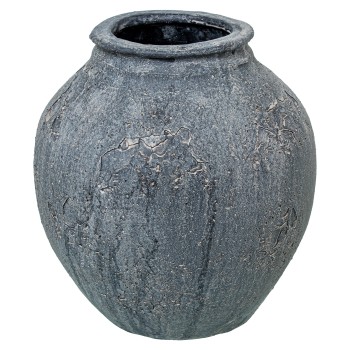 Vase En Céramique Gris Rustique Ø19x19cm