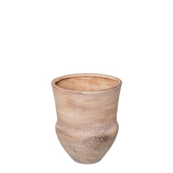 Rustic Brown Ceramic Vase Ø19x22cm