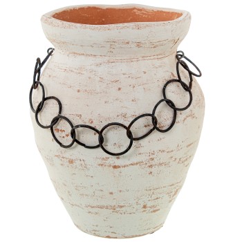 Vase En Céramique Blanche_25x24,5x30,5cm