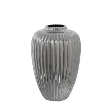 Silver Ceramic Vase _ø22x34cm