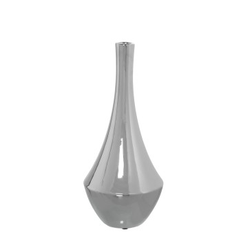 Silver Ceramic Vase- Ø14x31cm