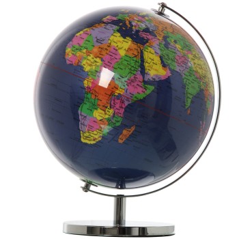Metal And Acrylic Dark Blue Globe - Ø25cm- _ø25x34cm