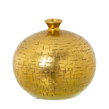 Golden Ceramic Vase - Ø20cm- Ø20x19cm