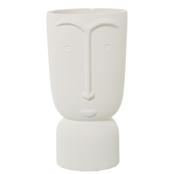 Ceramic Vase With Face- _ø15x29cm Base:ø12cm