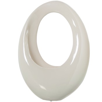 Light Grey Ceramic Vase 34x16x48cm