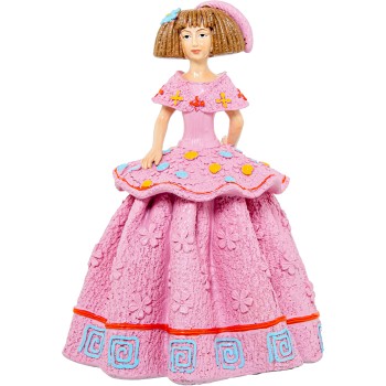 Figurine En Resine Fille Rose 15x15x21cm