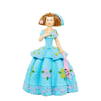 Figura In Resina Azzurro Menina 20x10x14cm