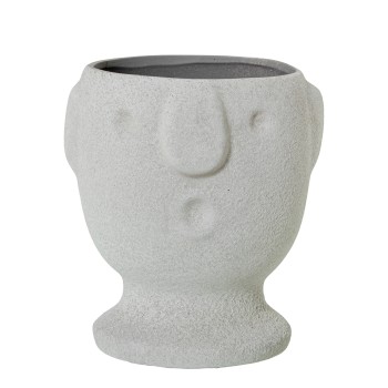 Face Figure Beig Sand Ceramic Vase Ø17x20cm