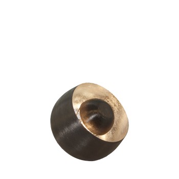 Lampada Da Tavolo Metallo Nero/oro 21x21x20cm 1xe27 Max.25w Non Inclusa