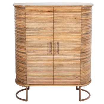Mango Wood Console Table W/4 Doors 90x40x110cm