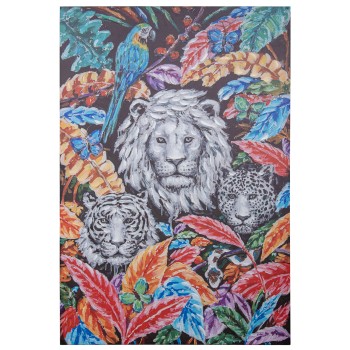 Quadro Su Tela 80x120x3cm Leone