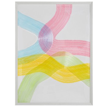 Tableau Abstrait Sur Toile 90x120cm-cadre En Bois