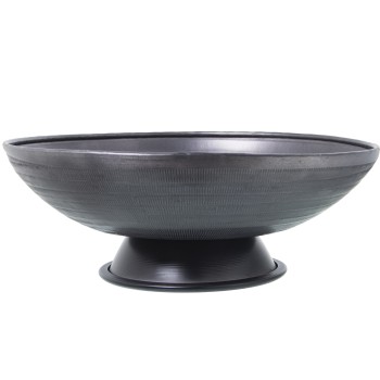 Black Carved Metal Centrepiece- _ø35x13cm