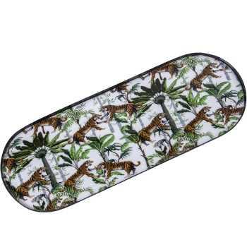 Bandeja Metal Esmaltado Tigres 41x15x1cm