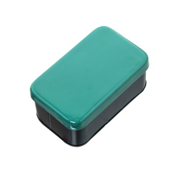 Caja Metal Esmaltado Verde 14x8,5x6,5cm