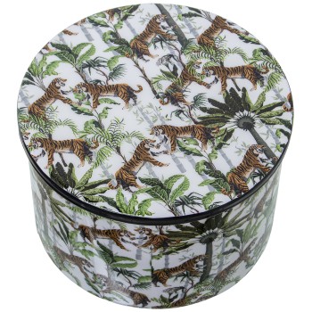 Scatola Metallo Smaltata-tigri_22x14,5cm