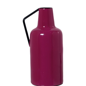 Vaso Metallo Smaltato Rosa_14x10x24cm