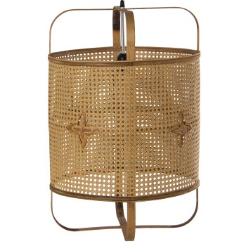 Rattan Ceiling Lamp_1xe27, Max.60w No Incluido _43x43x65cm, Cable Negro:134cm