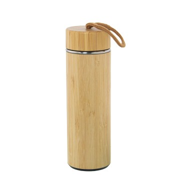 Flacon Á Vide En Bambou/acier Inoxydable_350ml