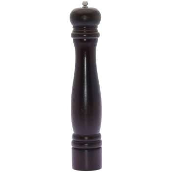 Moinho De Pimenta En Madeira Marrom Escuro Ø6x30cm, Madeira De Borracha