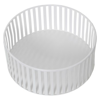 Corbeille À Fruits Rond En Métal - Blanc- Ø22x9cm
