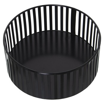 Black Metal Round Fruit Bowl- Ø22x9cm