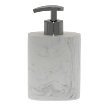 Distributore Di Sapone In Acrilico - Finitura Marmorizzata- _8,5x5,5x15,5cm