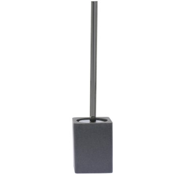 Grey Acrylic Toilet Brush And Holder- _9x9x40cm
